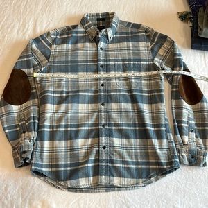 J Crew Mens Flannel Shirt Large (Slim)
